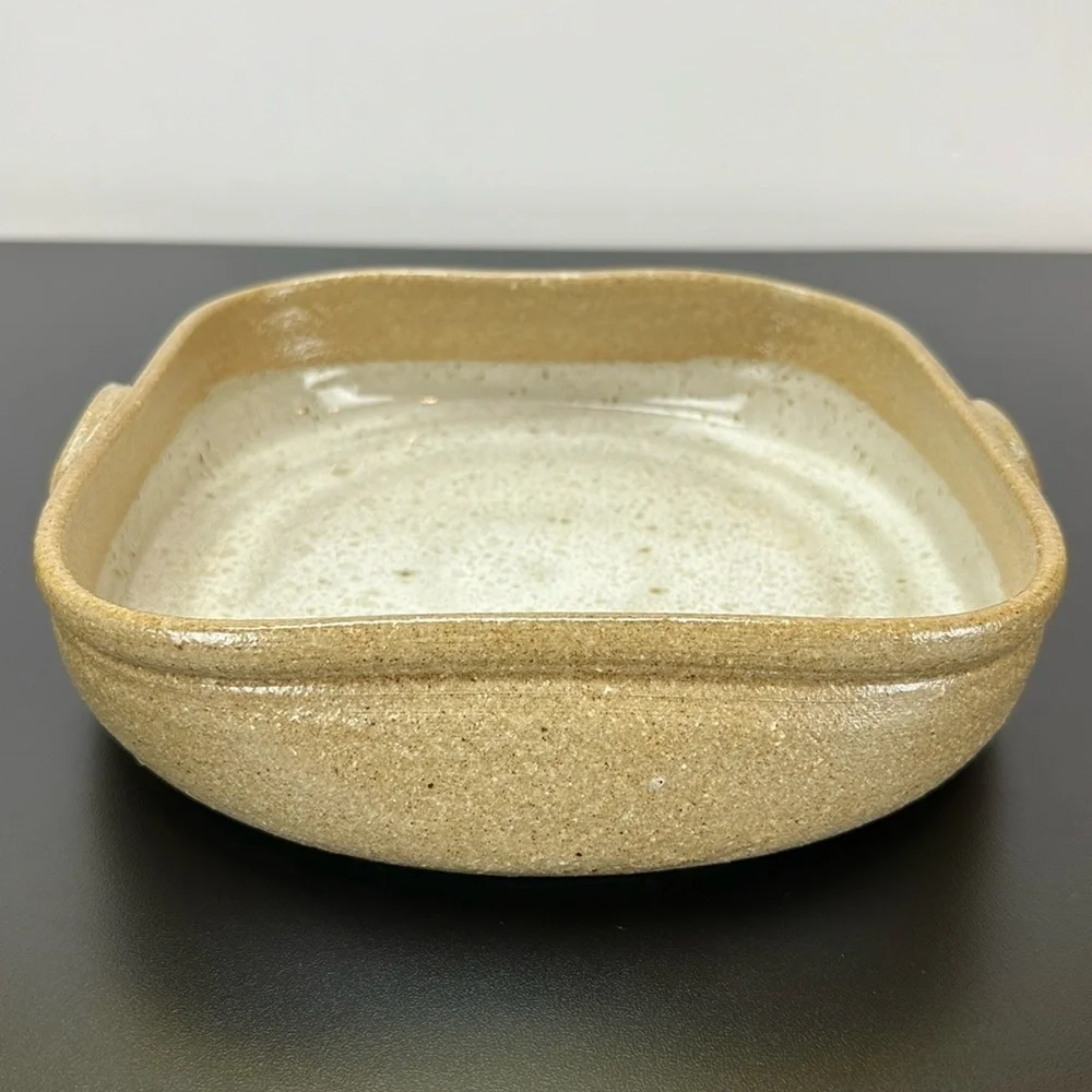 Vtg Devica Studio Art Pottery Baking Dish Made‎ in Portugal Speckled Earthenware